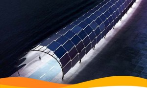 Немецкий архитектор спроектировал велопешеходный туннель из солнечных батарей для обеспечения электрикой окружающих зданий