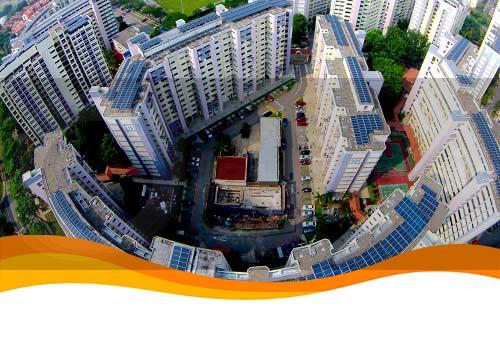 Сонячні панелі на дахах багатоквартирних будинків масово встановлять у Сінгапурі